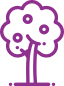 a purple tree with black background
